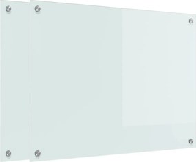 vidaXL Konyhai splashback 2 pcs Fehér 80 x 60 cm edzett üveg