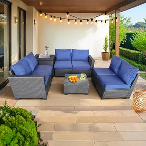 Avenberg ENCANTA Nagy kerti kanapé szett párnákkal és tárolóval