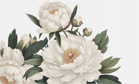 Fotótapéta Flizelina Nappali és Hálószoba Irodába Fehér peonie 416x254 Ragasztó