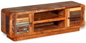 tömör újrahasznosított fa TV-szekrény 120 x 30 x 40 cm