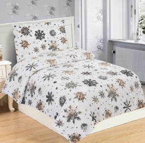 Brown flake mikroplüss ágyneműhuzat 200x140cm+90x70cm TiaHome