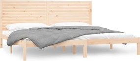 vidaXL Super King tömör fa ágykeret 180 x 200 cm