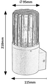 Rabalux 77083 - Kültéri fali lámpa HAREN 1xE27/60W/230V IP54 fekete
