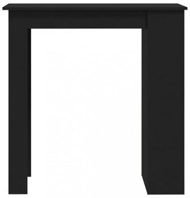 fekete szerelt fa bárasztal tárolórekesszel 102 x 50 x 103,5 cm