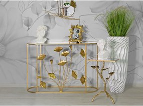 Aranyszínű konzolasztal 40x120 cm Flow – Mauro Ferretti