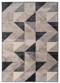 Szürke-bézs pamutkeverék szőnyeg 140x200 cm Graphic – douceur d'intérieur