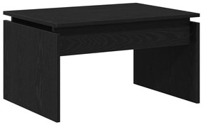 Fekete Tölgy Kávézóasztal 68x38x50 cm Műanyag Fa