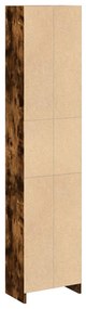 füstös tölgy színű szerelt fa könyvszekrény 40 x 24 x 176 cm