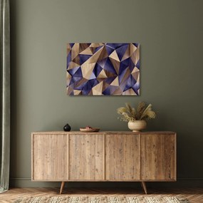 Kép - 3D fa háromszögek (üvegen) (70x50 cm)