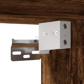 füstös tölgy színű faliszekrény üvegajtókkal 68,5x37x35 cm