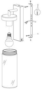Eglo 97261 - kültéri fali lámpa BOVOLONE 1xE27/60W/230V