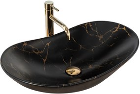 Pultos mosdó Rea Royal 60 Black Marble Mat