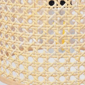 Csillár zsinóron ALBA 3xE27/15W/230V rattan/fekete