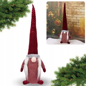 Nagy bordó manó, karácsonyi manó álló manó Mikulás XXL 55 cm