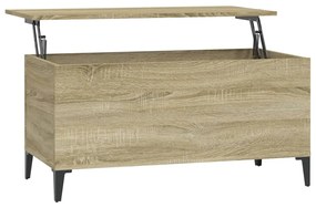 Sonoma tölgy színű szerelt fa dohányzóasztal 90x44,5x45 cm