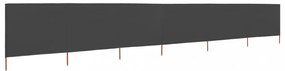 szürke 6-paneles szövet szélellenző 800 x 80 cm