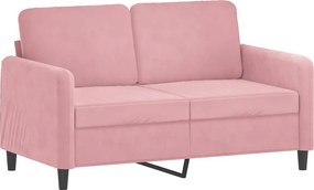 vidaXL kétszemélyes rózsaszín bársony kanapé 120 cm