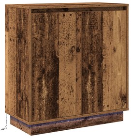 LED szekrény, régi fából, 71x34,5x75 cm, műszaki fa
