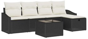 vidaXL Kanapé Szett párnával 5 pcs polirattan