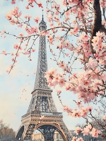 Vászonkép Canvas Város Párizs Franciaország Eiffel-torony Tavasz 60x80