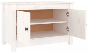 fehér tömör fenyőfa cipősszekrény 70 x 38 x 45,5 cm