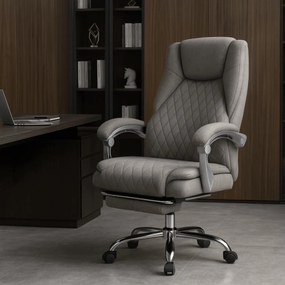 Forgószék masszírozó funkcióval, fűthető funkcióval, szürke színben, szövet kárpittal. GIORGIO