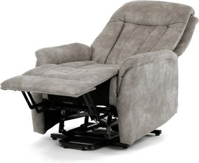 Elektromos relax fotel állítható háttámlával szürke vintage szövet TV-Q8575 GREY3