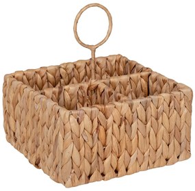 Pleiku fali kosár, vízi jácint, natúr, 20x11x20 cm