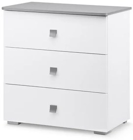 Szekrény PABIS 87x83 cm fehér/szürke