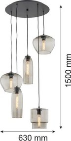 Argon SERAFINO 2080 Függőlámpa 5x15W/E27 IP20