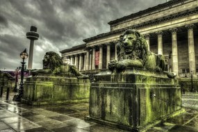 Poszter 30x20cm Oroszlán szobrok, Assaf Frank