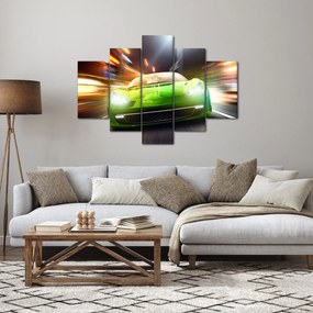 Kép - Zöld versenyautó (150x105 cm)