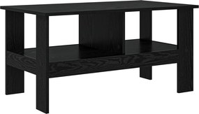 vidaXL Dohányzóasztal Fekete tölgy 90 x 50 x 45 cm Faanyag