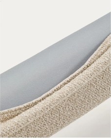 Bézs kárpitozott franciaágy ágyrács nélkül 160x200 cm Odina – Kave Home