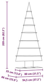 Fém karácsonyfa állvánnyal Arany 210 cm Porszórt Acél