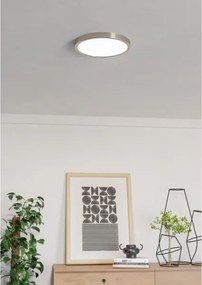 Eglo 901382 -LED RGBW dimmelhető füstölt üveges mennyezeti lámpa FUEVA-Z LED/14,3W/230V 27,8cm IP44 króm