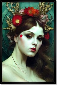 Poszterek keretben 40x60 Virágok a hajban Csaj