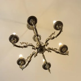 Brilagi - Csillár láncon CLASSIC 6xE14/60W/230V réz