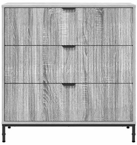 Széf fiókkal Szürke sonoma 79.5 x 33 x 82 cm Faanyag