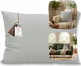 Párnahuzat 50x70cm Világosszürke Pamut 100% Cipzáras Stílusos