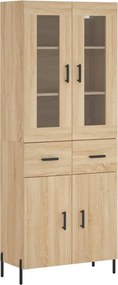 vidaXL sonoma tölgy szerelt fa magasszekrény 69,5 x 34 x 180 cm