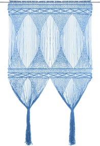 vidaXL kék makramé pamutfüggöny 140 x 240 cm