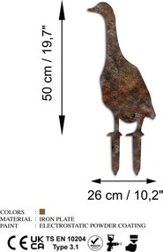 Goose fém kerti dísztárgy, 65×26 cm – TR565TNL1285