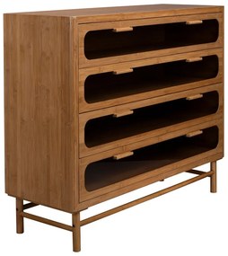 Natúr színű bambusz komód 105x88x38 cm Caroun – Dutchbone