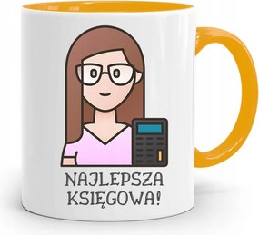 Sárga Bögre Ajándék Könyvelőnek, fényképes nyomattal