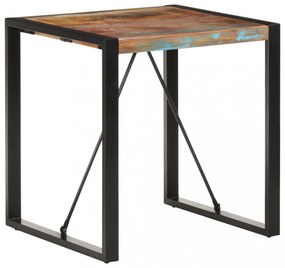 tömör újrahasznosított fa étkezőasztal 70 x 70 x 75 cm