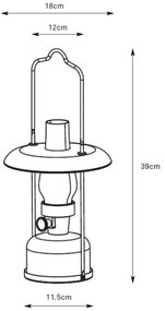 Markslöjd 108893-LED Fényerőszabályozható újratölthető lámpa FANOS LED/2,5W/3,7V 4000 mAh IP44 fekete