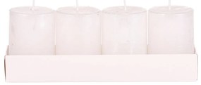 Adventi gyertya készlet fehér, 4 db, paraffin, 8 cm