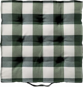 Dekoria Székpárna Kuba zöld-fehér kockás