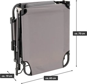 Összecsukható nyugágy  poliészter 182 x 60 x 30 cm szürke